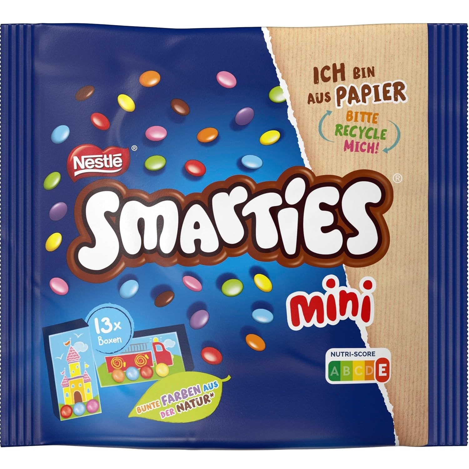 Nestlé SMARTIES Mini, kleine Linsen mit Milchschokolade, einzeln verpackt, 16er Packung (16 x 187 g)