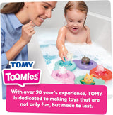 Tomy Toomies Peppa's Pool Party – 5 Becher mit Verbindungsring mit 5 Spielzeugen für Kinder Peppa Pig & Friends Water Squirter – Badespielzeug +18 Monate – Kinderbadespielzeug und Poolspielzeug Bebe Toys Naty Shop