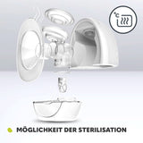 Elektrische Milchpumpe LIONELO Fidi Free 2, Massagemodus, 5 Intensitätsstufen Zubehör Essen und Stillen Bebe Naty Shop