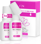 Nagelspitzenkleber, BOLASEN Extra starker Nagelkleber, 4 Stück rissiger Nagelkleber, Nagelkleber, extra starker künstlicher Nagelkleber, Nagelkleber – 4 * 7 ml