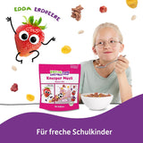 FRECHE FREUNDE Bio-Frühstücksmüsli Edda's Beeren-Knusper-Müsli-Mischung für Schulkinder mit gefriergetrockneten Erdbeeren, vegan, 6er-Pack (6 x 280 g)