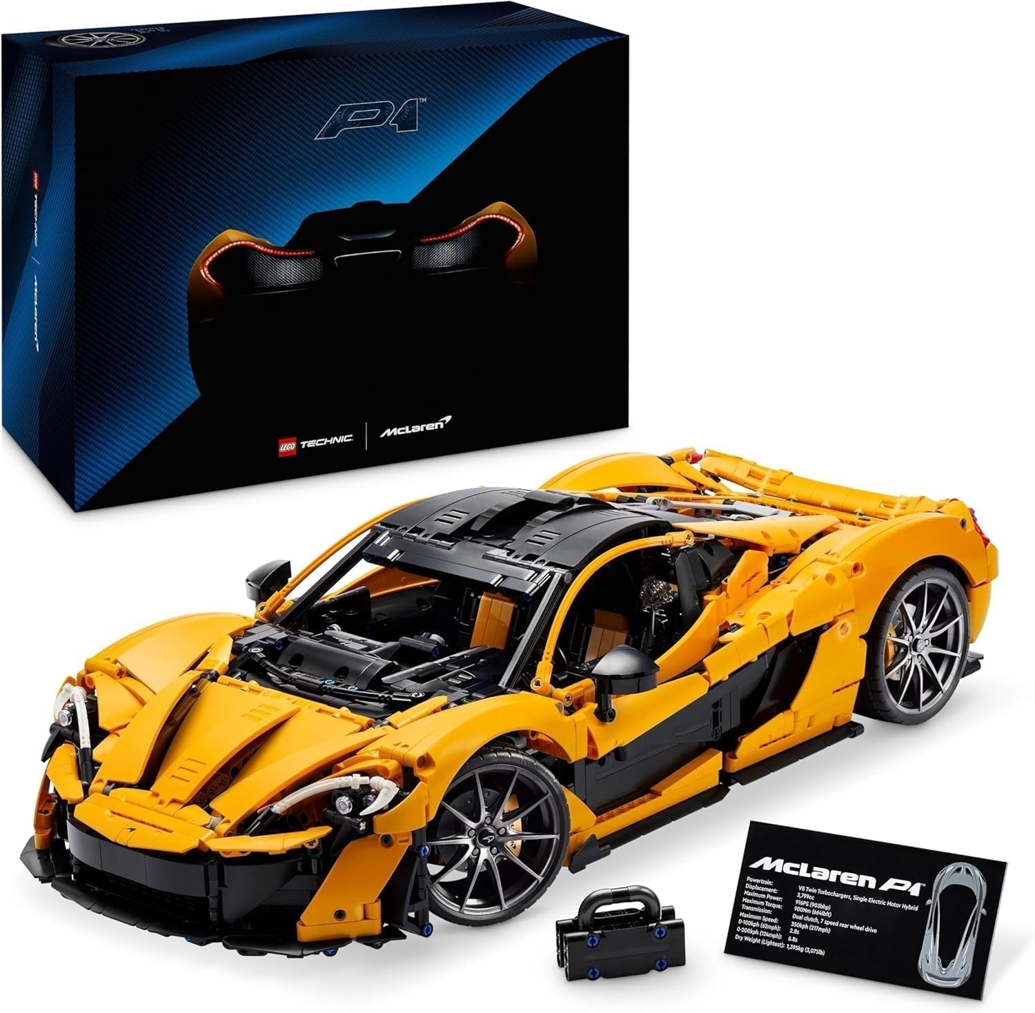 LEGO Technic Mclaren P1 Supersportwagen-Set für Erwachsene, Autofans, Geschenk, V8-Kolbenmotor, 7-Gang-Getriebe, Modellauto, Spielzeugauto-Set 42172, Bausätze. Besuchen Sie den LEGO-Store. Standardtitel