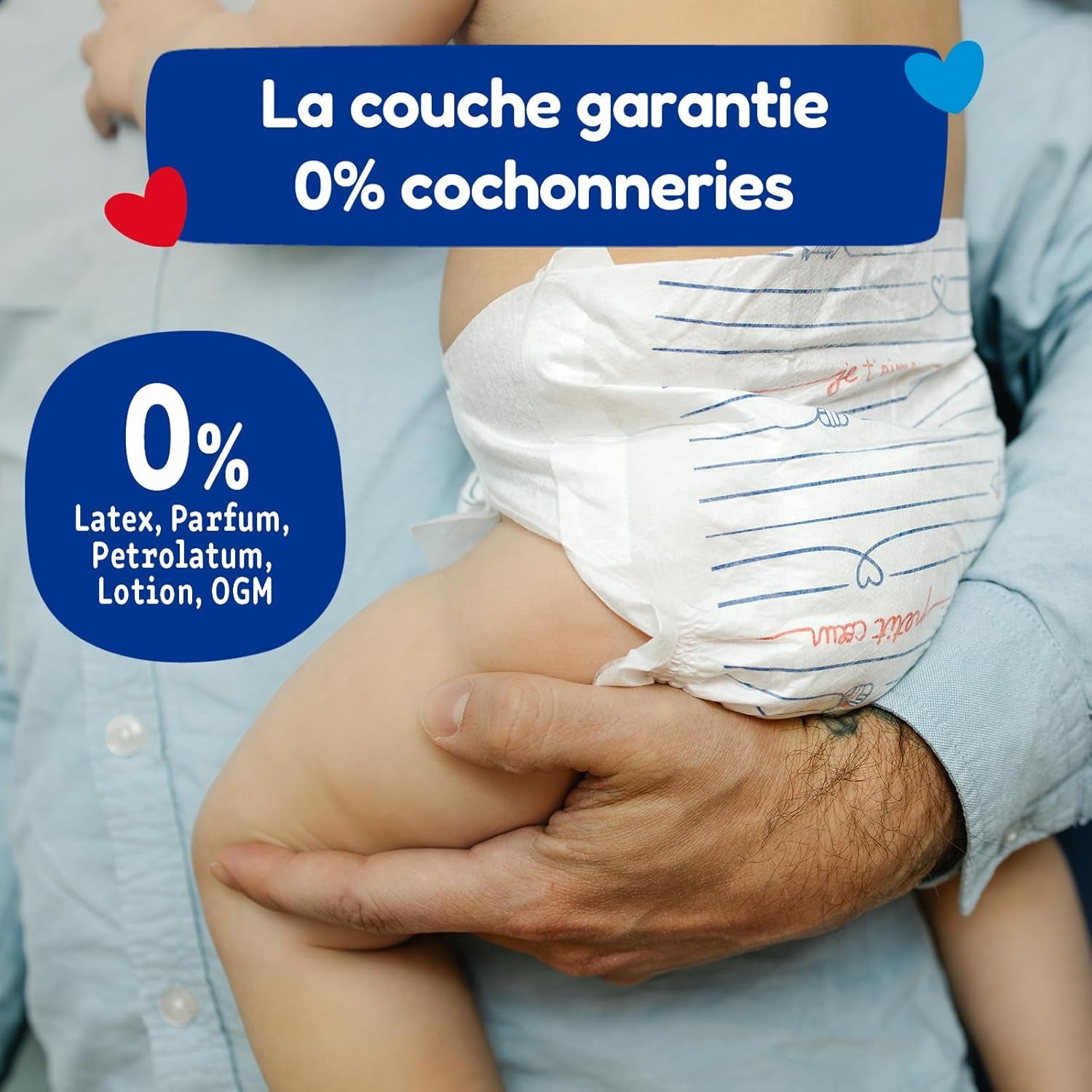 Windeln Größe 4+ (9–20 kg) – gesund und sehr saugfähig – 12 Stunden auslaufsicher – keine unerwünschten Substanzen – hergestellt in Frankreich – erschwinglicher Preis – 126 Wegwerfwindeln