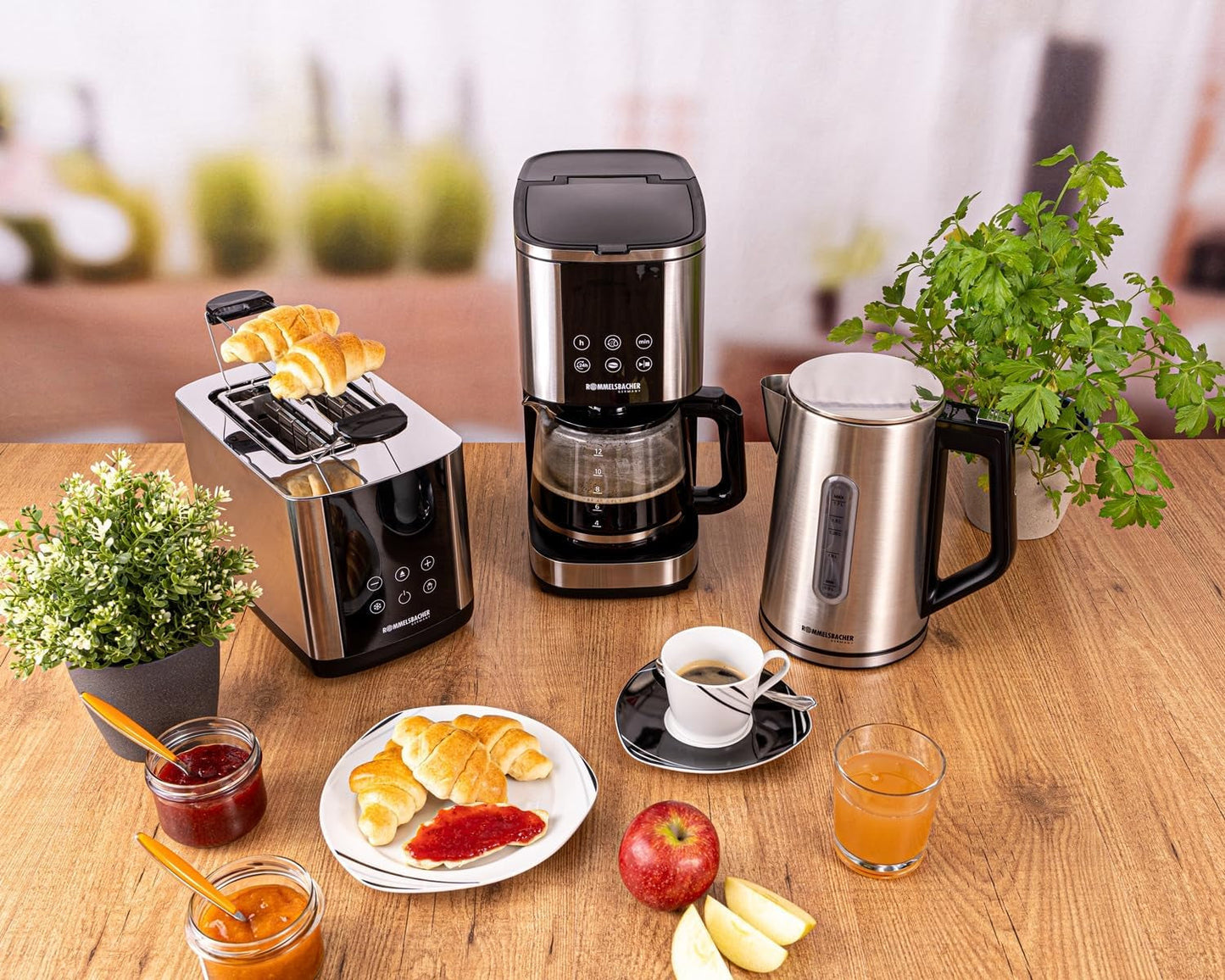 Rommelsbacher FKM 1000 Filter-Espressomaschine – 1,5 Liter Wassertank für 12 Tassen Kaffee, Glaskaraffe, Startvorwahl, Warmhaltefunktion, Aromafunktion, herausnehmbarer Filterhalter 1x4