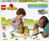 LEGO DUPLO Town Interaktiver Abenteuerzug, Spielset mit Lichtern und Geräuschen für Rollenspiele, ermöglicht 2-Jährigen das Bauen von Gleisen, Lernspielzeug für Vorschulkinder 10427 Bausätze Besuchen Sie den LEGO-Store