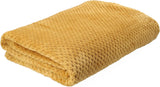 HOMLA Noah Weiche dekorative Decke – gemütliche Polyesterfaserdecke für zu Hause, flauschige Decke für Schlafsofa – 150 x 200 cm, Reiskornmuster, Senffarbe. Betten und Decken. Besuche den HOMLA-Store. Standardtitel
