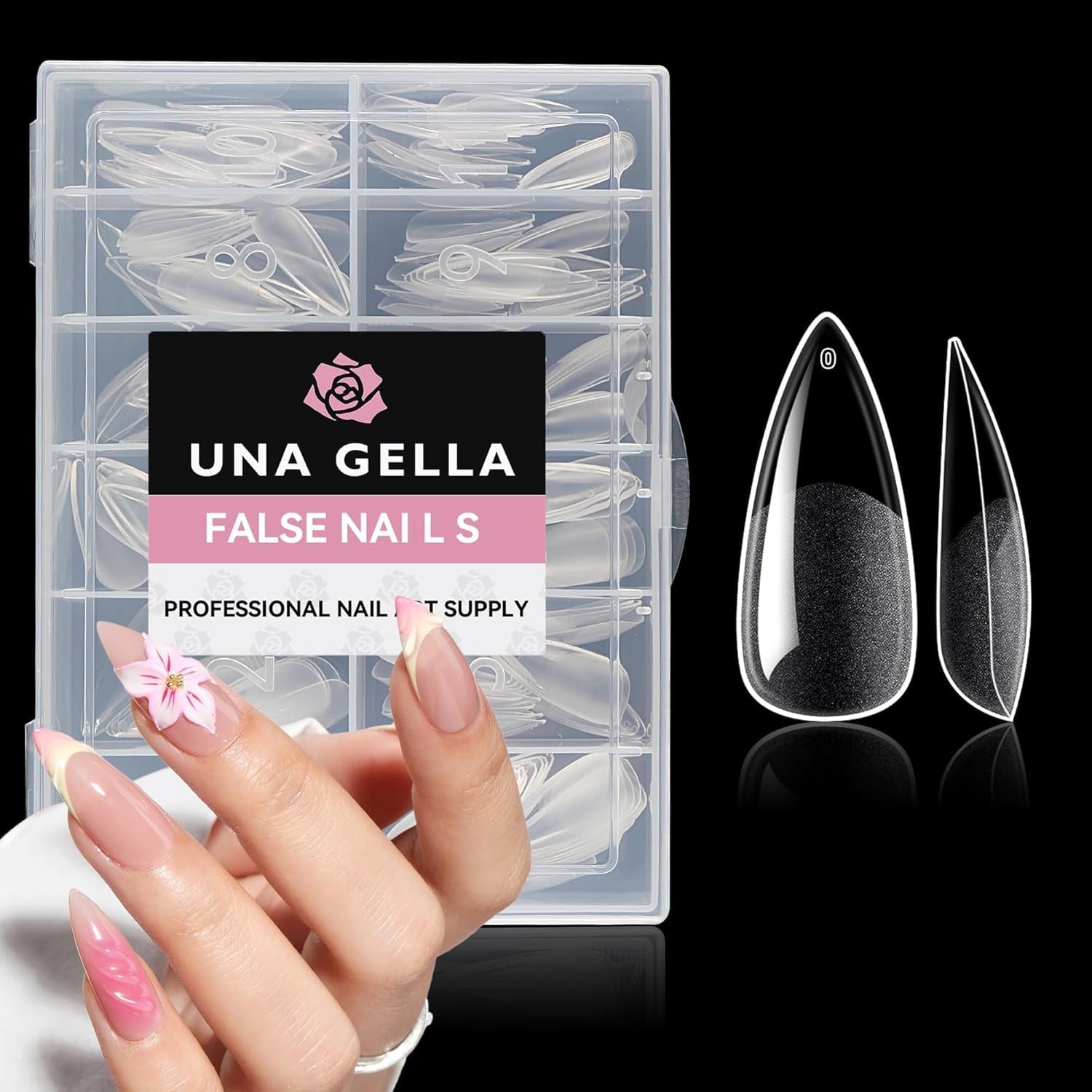 Ballerina-Gel-Nagelspitzen, 216 Stück, 12 Größen, weiche Gel-Nagelspitzen, vollständige Abdeckung, Nagelverlängerungs-Set, halbmatt, DIY, Heimkunst