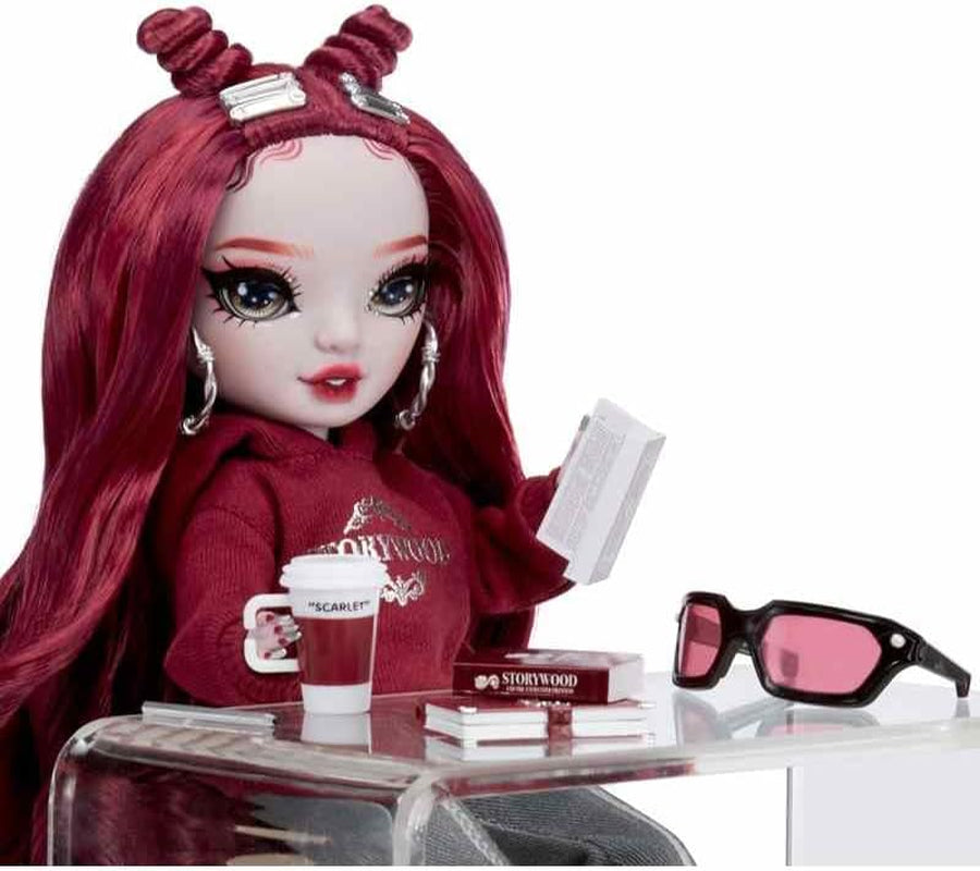 Rainbow High Shadow High Serie 3 – Scarlett Rose – kastanienbraune Modepuppe – modisches Outfit und über 10 farbenfrohe Spielaccessoires – ideal für 4–12-Jährige und Sammler