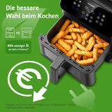 COSORI Heißluftfritteuse Airfryer, 12-in-1 Heißluftfritteuse XXL 6,2 l, Heißluftfritteuse mit Sichtfenster und Rührerinnerung, 80 Rezepte, Haushaltsgeräte, Naty Shop