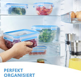 Emsa 515585 Lebensmittel-Clip & Verschluss | 3-teiliges Set | Kunststoff | transparent / grün | 0,55 / 1 / 2,2 Liter Frischhalteboxen von Naty Shop