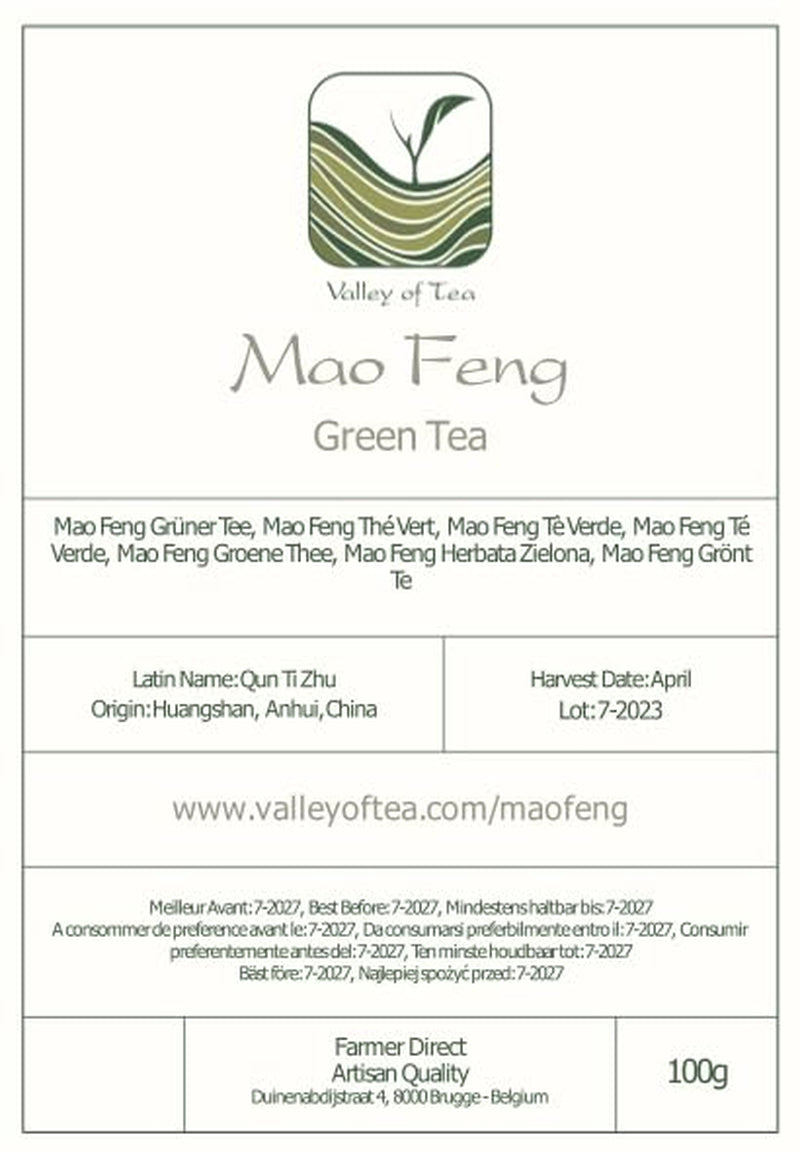 Mao Feng Huangshan Grüner Tee – Berühmter chinesischer Tee aus Huang Shang – Maofeng Yellow Mountains Grüner Teeblätter China Mao Feng Tee Bio-Grüner Tee Chinesischer Grüner Tee Grüner Tee