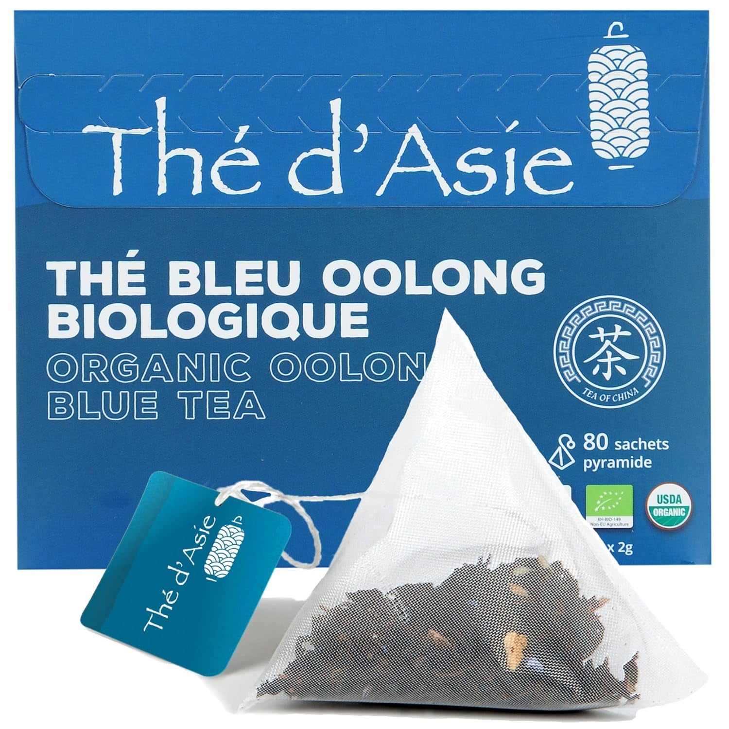 Khla – Bio-Oolong-Tee 100 g – Blauer Tee – natürlicher loser Tee – asiatischer Bio-Tee – lose und geschnitten – Kräuter- und Aufgusstee – aus China