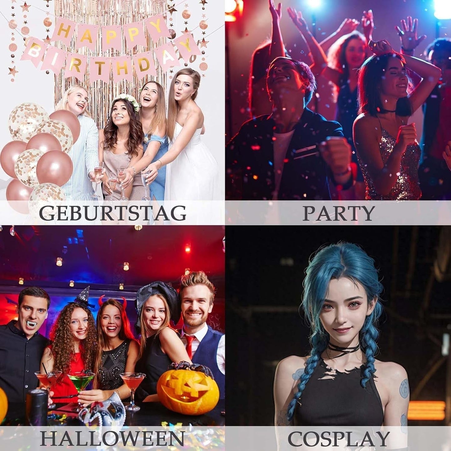 Sofortige Haarfarbe, 6 Farben, temporäre Haar-Mascara für Mädchen und Frauen, waschbare Haarkreide, Regenbogen-Haar-Mascara, Haarfarbe für Karneval, Halloween, Cosplay, Party, Geburtstag (A), Naty Shop Haarfarbe