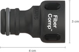 Fiskars Wasserhahnanschluss, für Wasserhähne, Ø 21 mm (G 1/2"), FiberComp, Universalgröße, 10 g, Schwarz/Orange, 1027053