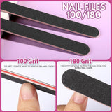 FANDAMEI 20 Stücke Buffer Für Nagel, Nagelfilen Für Gelnägel, Profi Nagelfeile 100/180, Polierfeile Fingernägel, Filen Für Gelnägel, Maniküre & Pediküre Set