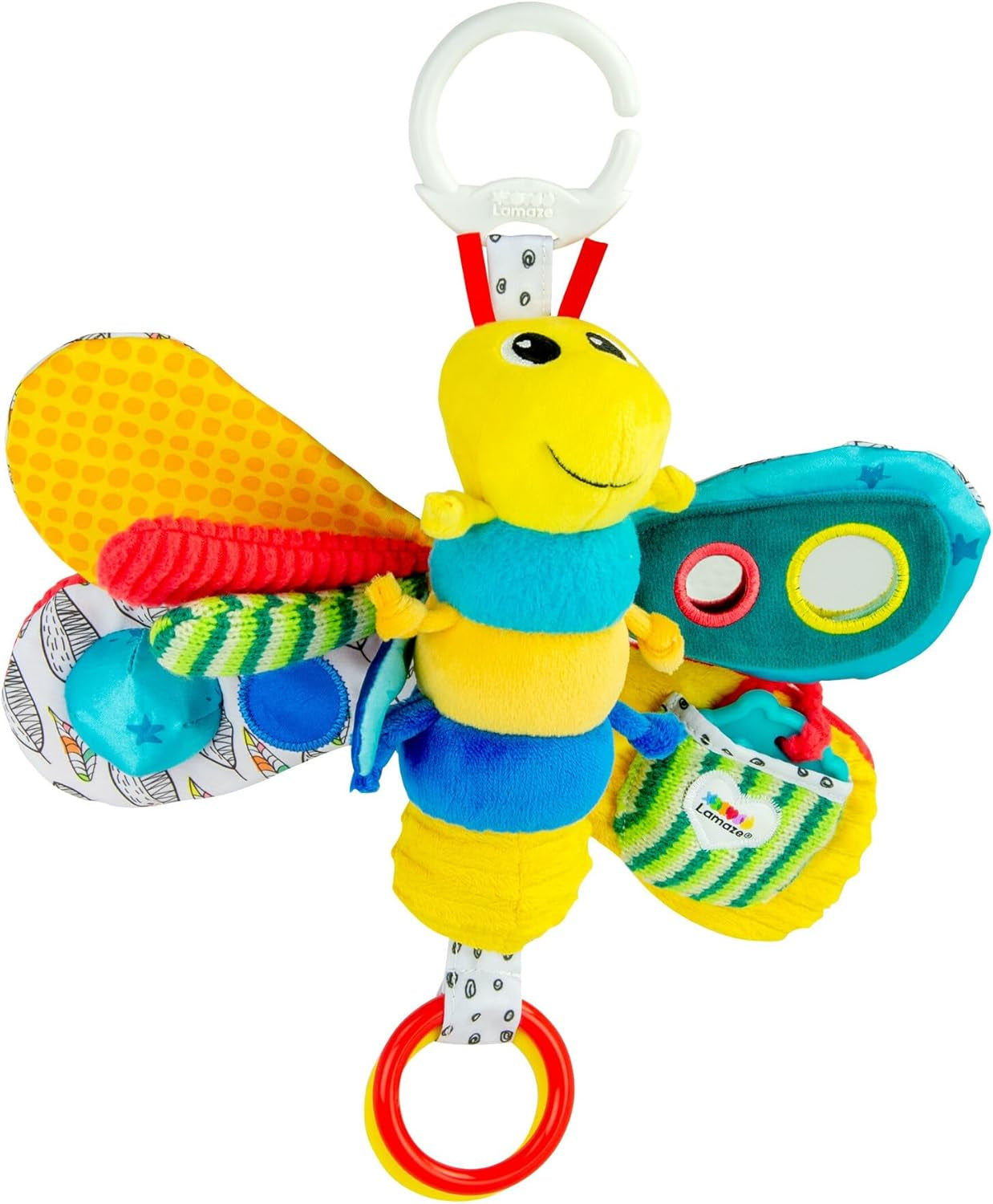 Lamaze „Freddie the Firefly“ Clip & Go Babyspielzeug, hochwertiges Spielzeug für Kleinkinder, Ansteckspielzeug zur Stärkung der Eltern-Kind-Beziehung, ab 0 Monaten, mehrere Farben, Bebe Toys Naty Shop Freddie Firefly