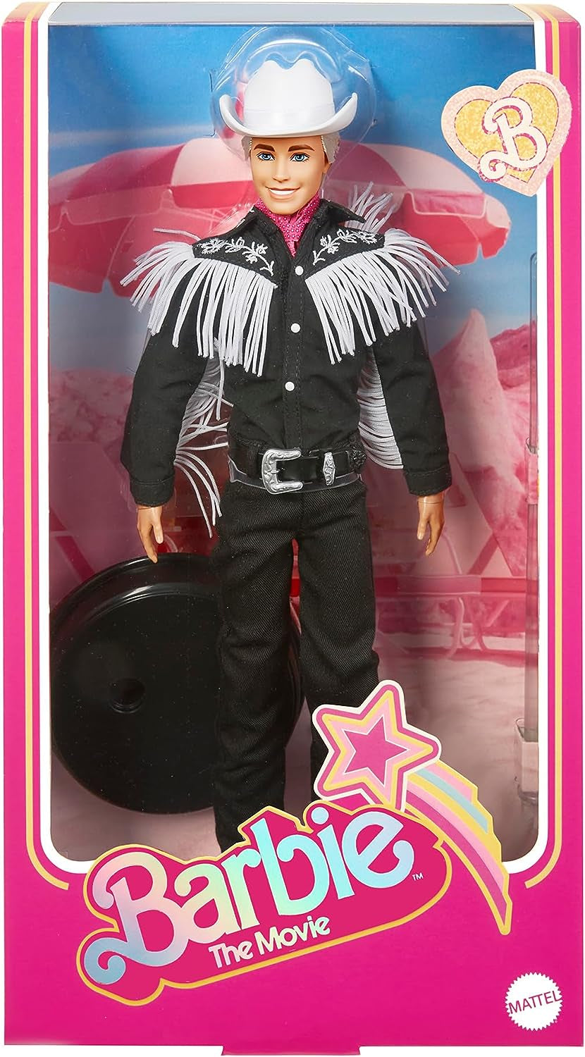 BARBIE the MOVIE Ken – Sammlerpuppe im Western-Outfit, Vintage-Hemd, Cowboyhut, weißen Stiefeln aus dem Film für Kinder ab 3 Jahren, HRF30 Naty Shop Dolls