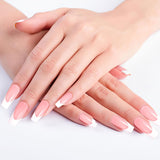 360 Stück künstliche Nägel, französische Nägel, mittelgroße rechteckige künstliche Nägel, natürliche künstliche Nägel, DIY falsche Nagelspitzen mit Nagelfeile, zum Aufdrücken künstlicher Nägel für Damen und Frauen