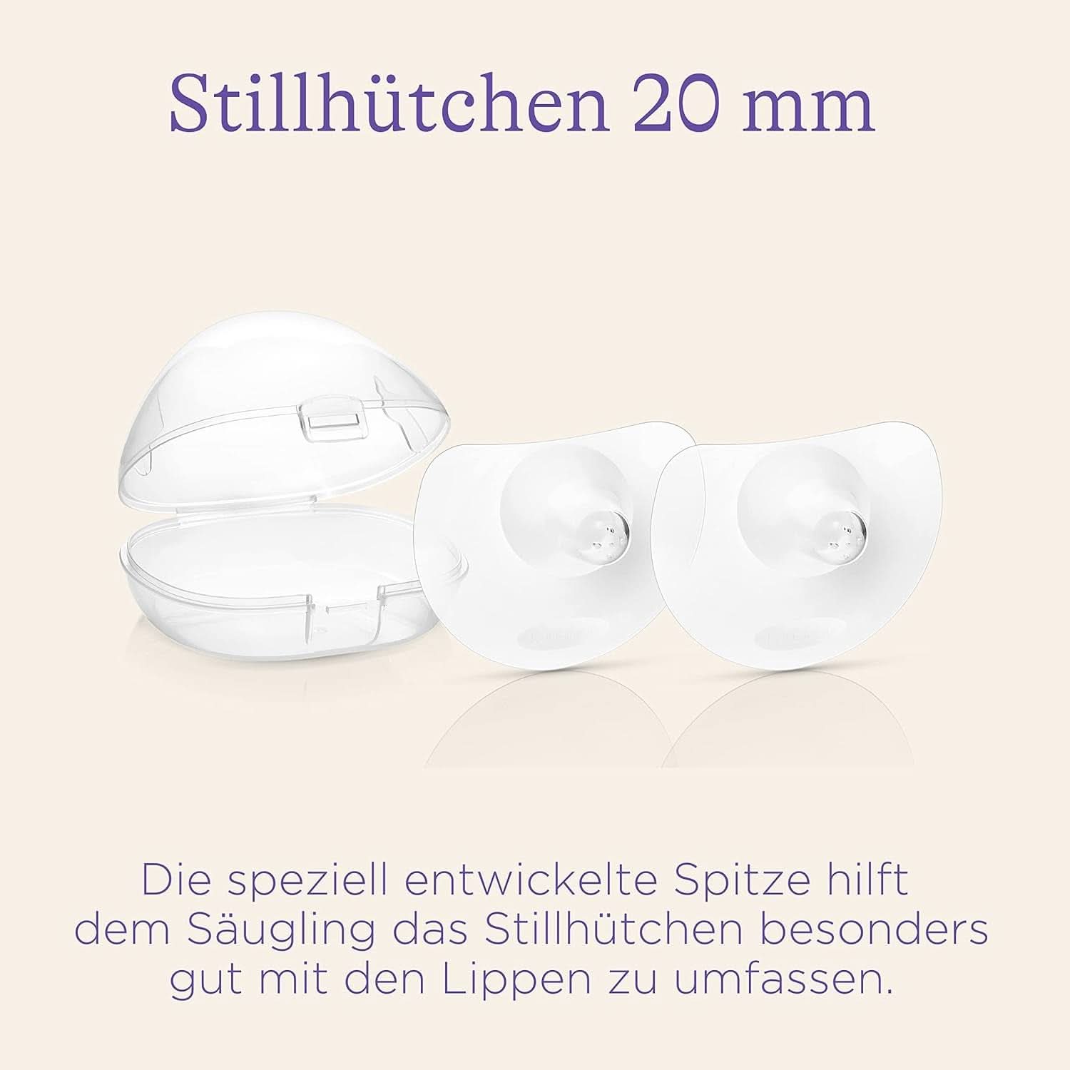 Lansinoh Stillhütchen 20 Mm (Größe 1), 2 Stück inkl. Aufbewahrungsbox - Angenehmes Tragegefühl - Trotz Anlegeschwierigkeiten Weiter Stillen Zubehör Essen und Stillen Bebe Naty Shop