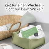 Grüne Feuchttücher von LILLYDOO, 600 Stück (10 x 60), 100 % plastikfrei, reißfestes Tuch – parfümfrei, sanft und natürlich, sanfte Reinigung für empfindliche Haut, dermatologisch getestet