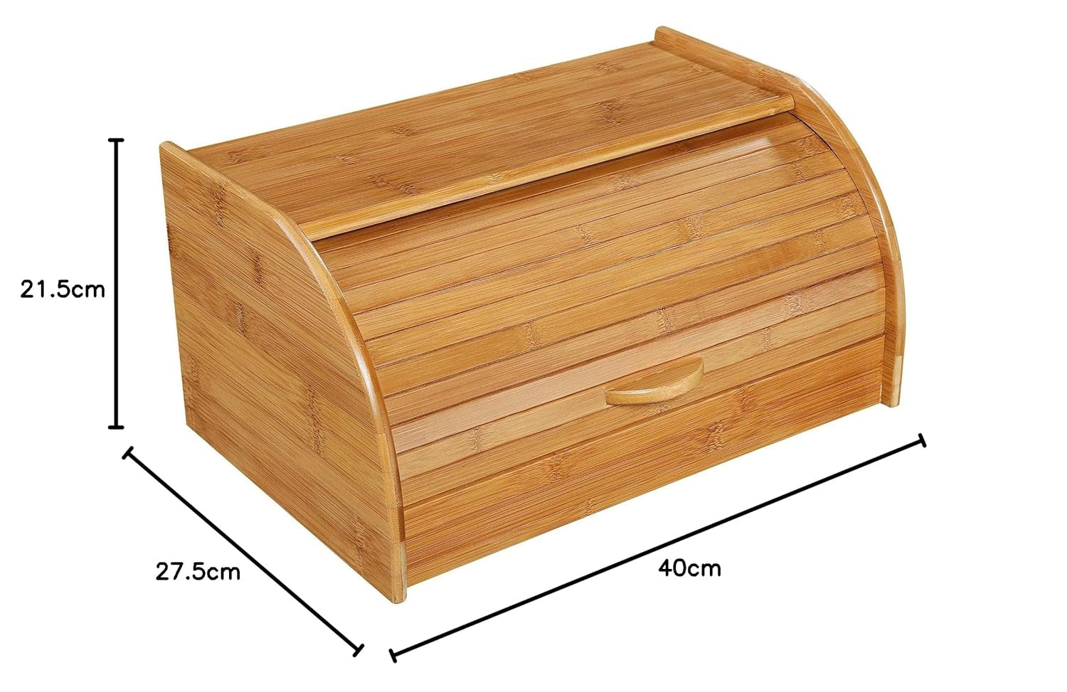 54118 Brotkorb, Bambus 40 x 26 x 20 cm, braun, 40,5 x 27,5 x x 21,5 cm Frischhaltedosen Naty Shop
