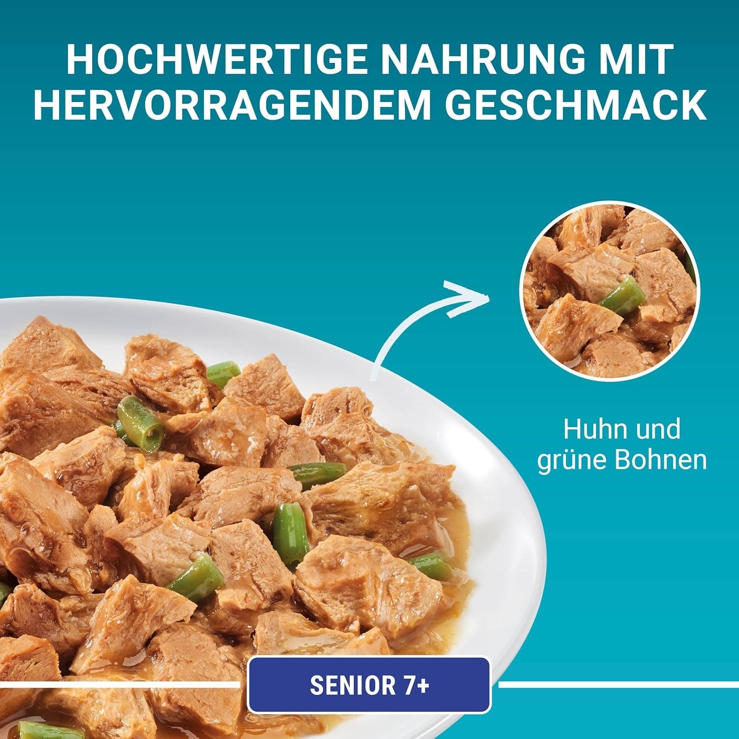 PURINA ONE Senior 7+ Nassfutter für Katzen, zarte Stücke in Hühnersauce, 26er Pack (26 x 85g)