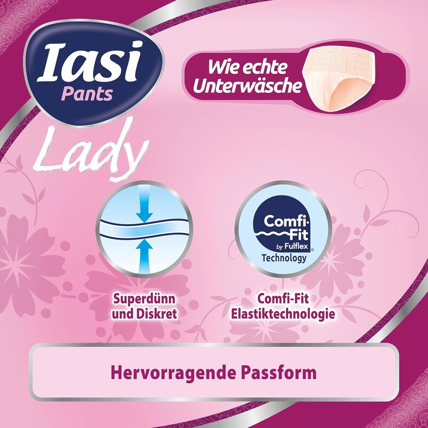 LADY Pants 48 Einweg-Harninkontinenzhosen Saugfähigkeit Plus Größe S für Damen 48 Stk