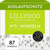 LILLYDOO Babywindeln hautfreundlich – Größe 3 (6–10 kg), 29 Stück, zuverlässiger Auslaufschutz, weich, parfümfrei und ohne Lotion für empfindliche Haut, dermatologisch getestet