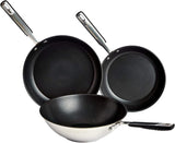 Edelstahlpfanne mit Antihaftbeschichtung – induktionsgeeignet, mit komfortablem Griff – 28 cm Töpfe und Pfannen Naty Shop 24/28/28 cm Pfannenset