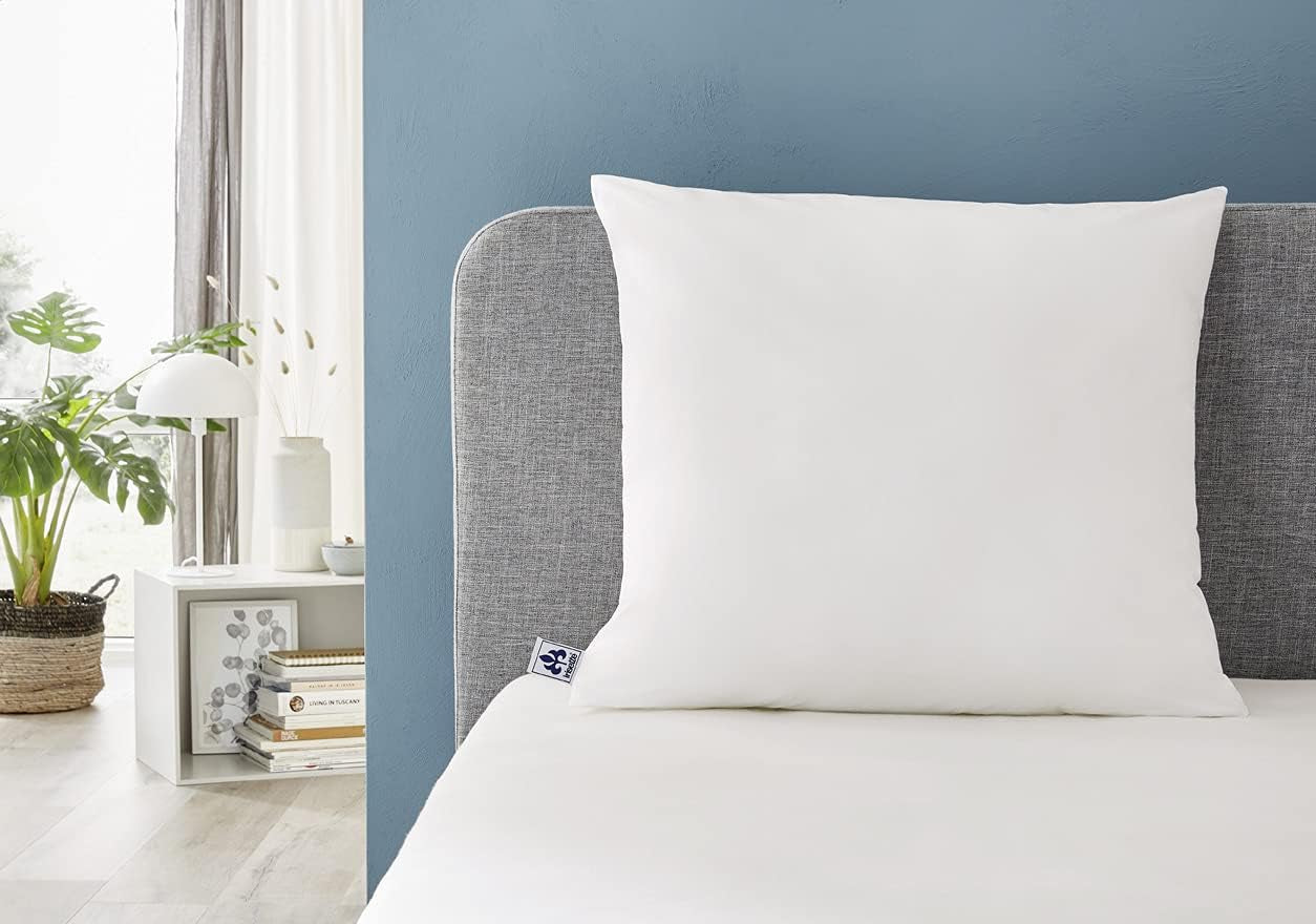 Irisette Noblesse Kissen - Made in Germany - Kissen mit abnehmbarem Bezug aus reiner Baumwolle, 80 x 80 cm, Öko-Tex zertifizierte Naty Shop Standardkissen