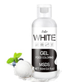 Gel-Lebensmittelfarbe – 100 ml, Gel-Lebensmittelfarbe für Kuchen, Backen, Kekse, Makronen – konzentrierte zuckerfreie Lebensmittelfarbe für Kuchendekoration, Getränke, Ostereier, DIY Schleim (weiß)