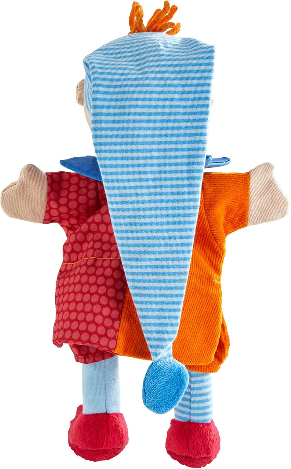 HABA Handpuppe Kasper – Ab 18 Monaten, Waschbar bei 30°C, Ideal für Puppen- und Rollenspiel, Puppentheater – 2011866001
