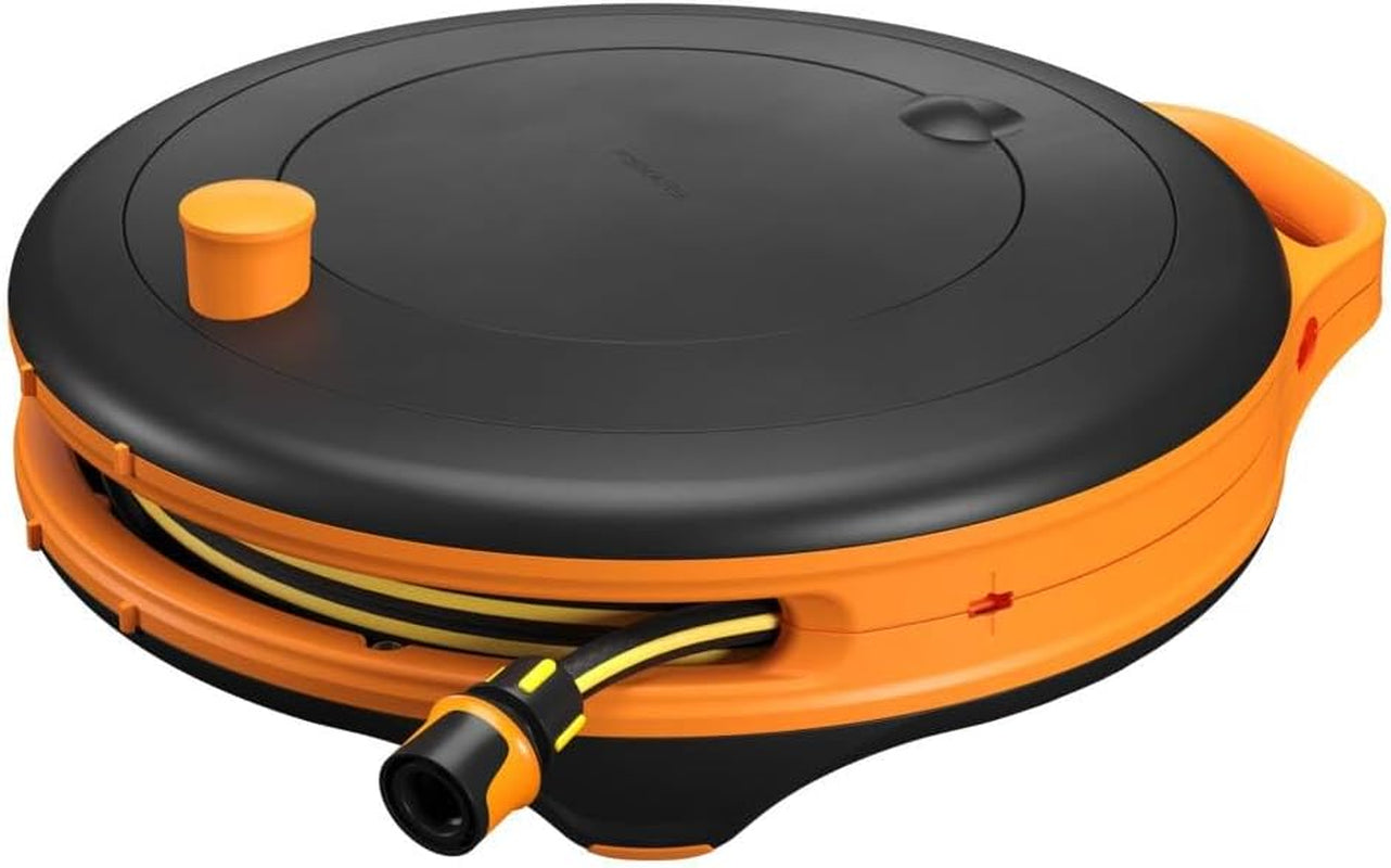 Fiskars Comfort L Wasserrad mit Rädern, All-Inclusive-Bewässerungsset, Gesamtreichweite 31,5 m, automatisches Aufwickeln, universeller Gartenschlauch (Ø 13 mm), universeller Wasserhahnanschluss, 1071670