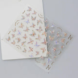 JMEOWIO 3D Nagelsticker Schmetterling Nail Art Sticker Selbstklebend Nagelaufkleber 5D Stereoskopisch Dekoration Nageldesign Zubehör 1 Blatt