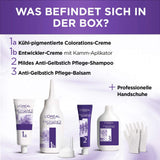L'Oréal Paris Permanente Haarfarbe mit ultra coolem Farbergebnis, 100 % Abdeckung grauer Haare, Set mit Coloration, Shampoo und Pflegecreme, Excellence Cool Creme, Nr. 7.11 Ultra cool medium blond (Blond) Naty Shop Haarfarbe