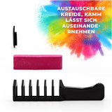Magicat Haarkreide für Mädchen im Set I 10 auswaschbare Farben und 5 Haargummis I Geschenk für Mädchen von 4 bis 10 Jahren I Kreatives Geschenk für den Kindergeburtstag 2025 I Sichere und farbenfrohe Haarfarbe von Naty Shop