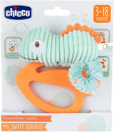 Chicco My Sweet Doudou Chamäleon-Spielzeug aus hochwertigem Stoff, weicher Kunststoffring, beruhigendes Zahnen, Babyspielzeug, 3–18 Monate, Babyspielzeug, Naty Shop