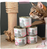 MjAMjAM – Premium-Nassfutter für Katzen – saftiges Huhn und Wildlachs, 6er-Pack (6 x 400 g), getreidefrei mit extra Fleisch
