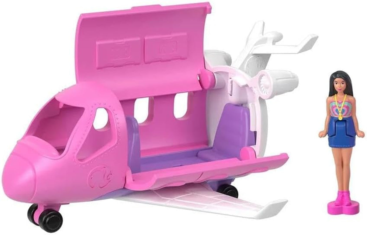 Mini BarbieLand Barbie-Puppen- und Spielzeugfahrzeug-Sets, 1,5-Zoll-Puppe und kultiges Überraschungsspielzeugfahrzeug mit Farbwechsel, HYF40