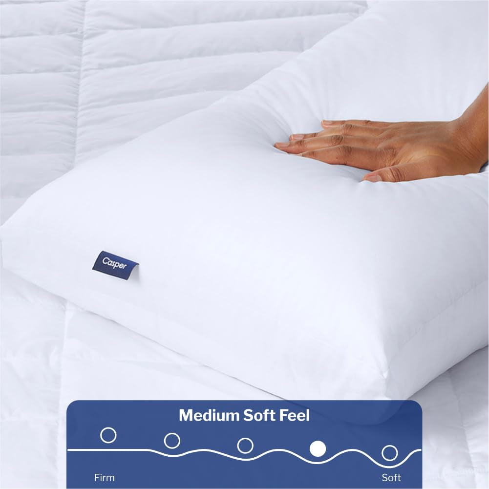 Casper Standard-Schlafkissen, Weiß, 1 Stück (1 Packung). Naty Shop Standard-Kissen