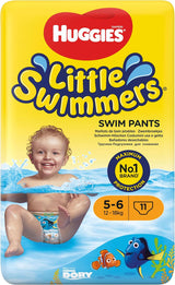 Huggies Little Swimmers Einweg-Schwimmwindeln für Babys und Kleinkinder, Größe 5–6 (12–18 kg), 11 Schwimmwindeln, Unisex
