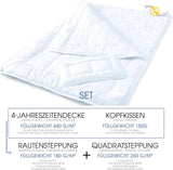 Aqua-Textil Soft-Touch-Set für Kinder, Bettdecke 100 x 135 cm, 250 g und 350 g, mit Kissen 40 x 60 cm, 150 g, Bettdecke 4 Jahreszeiten, Klimakontrolle, Öko-Tex, Bettdecken und Steppdecken, Naty Shop