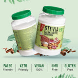 Stevia + Erythritol 1:3 Süßstoff | 1G = 3G Zucker | 100 % natürlicher Zuckerersatz – 0 Kalorien – 0 glykämischer Index – Keto und Paleo – 0 Netto-Kohlenhydrate – kein GVO – Castello seit 1907 – 1 kg Süßstoffe Naty Shop