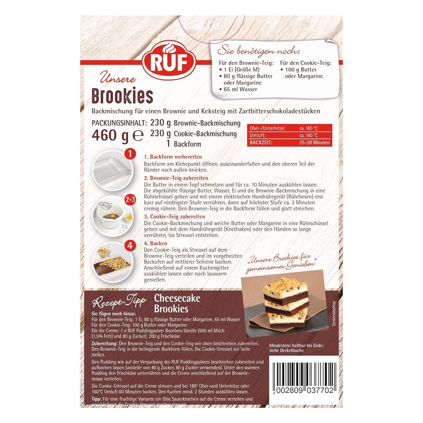 RUF Brookies, Brombeermischung und Kekse, 460 Gramm Naty Shop Kitchen