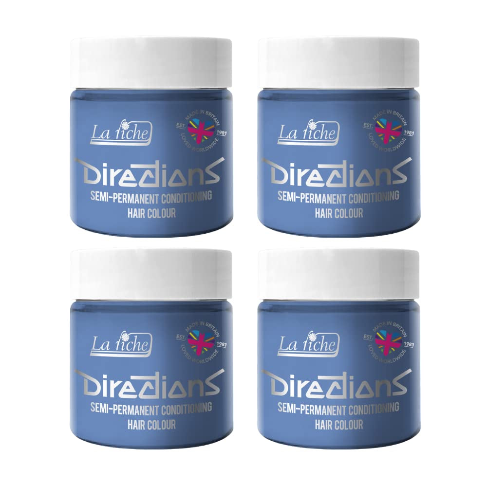 Directions semipermanente Haarfarbe 100 ml Box 4er Pack (Pillarbox Red) Naty Shop Silber Haarfarbe 100 ml (4er Pack)