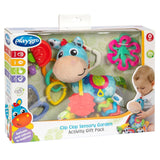 Playgro Clip Clop Sensory Garden Activity Geschenkpaket – Sensorisches Gartenspielzeug für Babys ab 0 Monaten – Interaktives Spielzeug mit Rasseln, Beißring und Kinderwagenfreund – 4 Stück