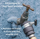 Steckbarer Wasserhahnanschluss | Durchmesser 20-30 mm | Massives Messing | Sicher und langlebig | Sichere Befestigung | Robust und korrosionsbeständig, schwarz/silber/gold