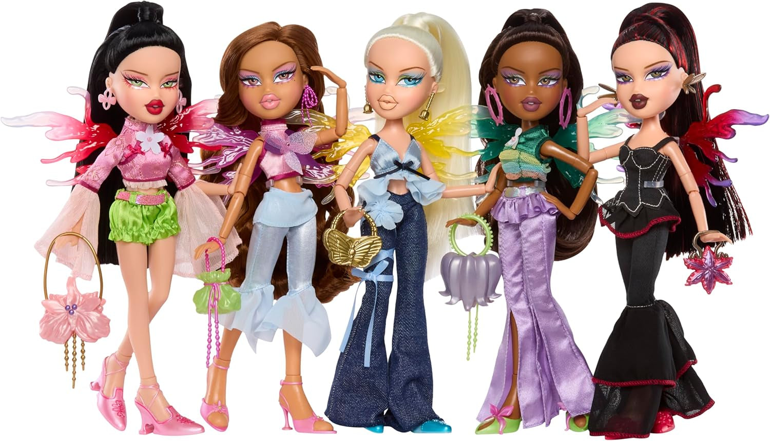 Bratz Fashion Pixiez Sasha Doll – Fantastische Sammlerpuppe mit echter Mode und Accessoires, Flügeln, die sich in einen Ring verwandeln