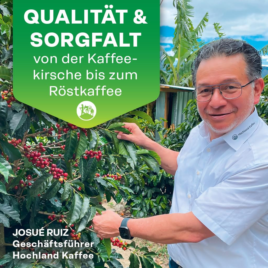 Hochland Kaffee - Holanka Crema - 250g Kaffeebohnen - Nachhaltiger Direktverkauf - Perfekt für Vollautomaten und Siebträger - Milder aromatischer Geschmack - Beste Qualität aus Peru