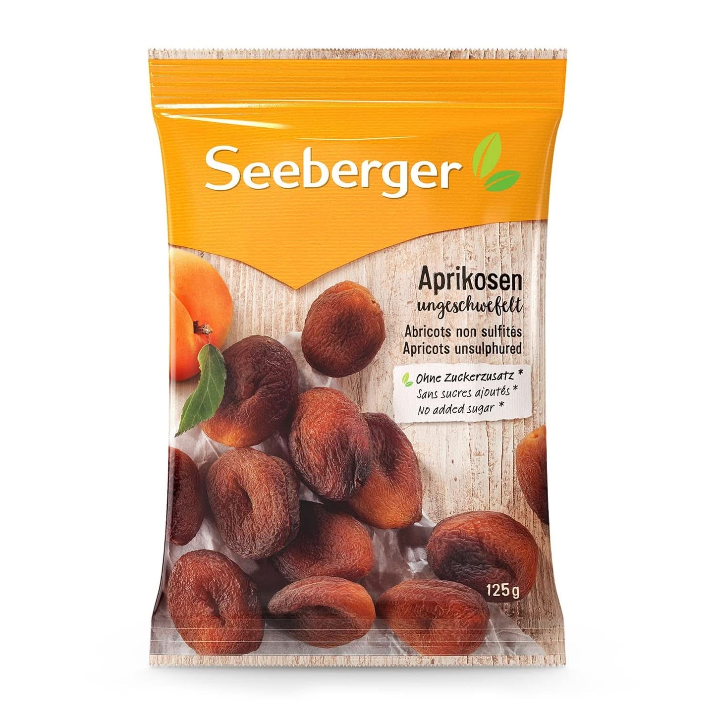 Seeberger Unbehandelte getrocknete Aprikosen mit süß-fruchtigem Geschmack – ohne Zuckerzusatz, 13 x 125 Gramm Naty Shop dehydrierte Produkte 125 Gramm
